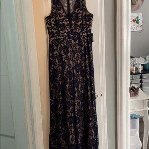 Navy and nude lace jumpsuit never worn
